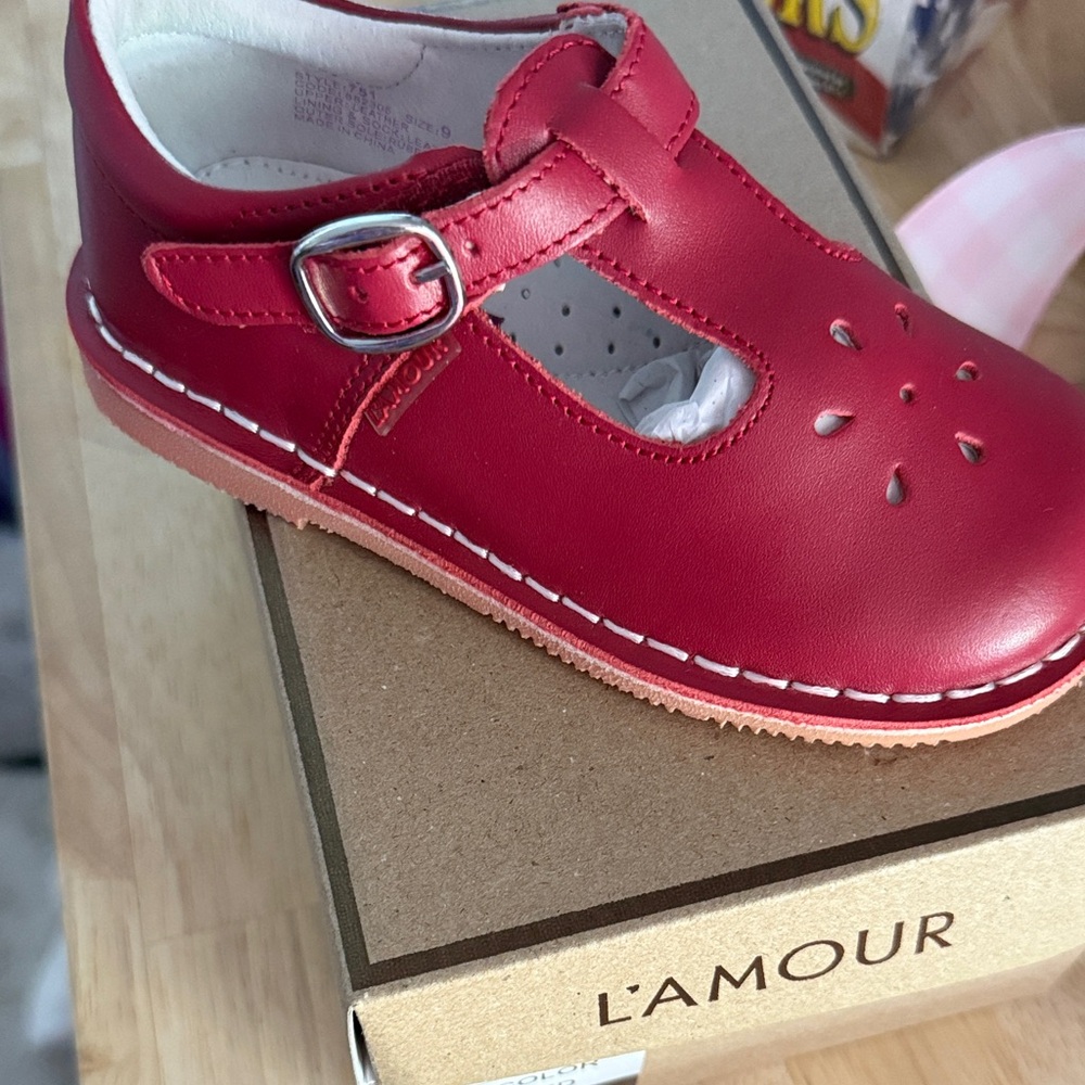 L'Amour Cherry Red Dress Shoes for Kids